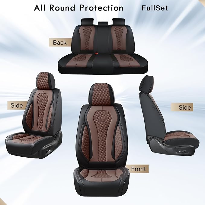 Universal Seat Covers — Full Set — Coffee