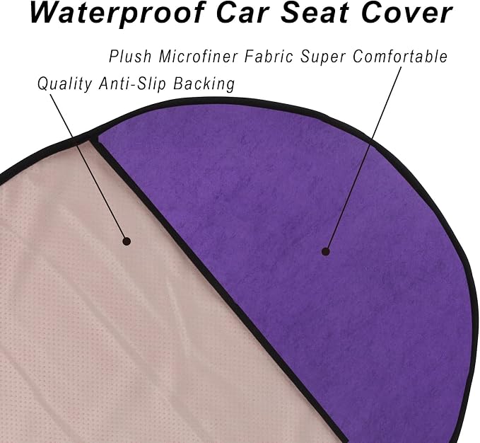 Car Seat Covers — Front Seat — Purple