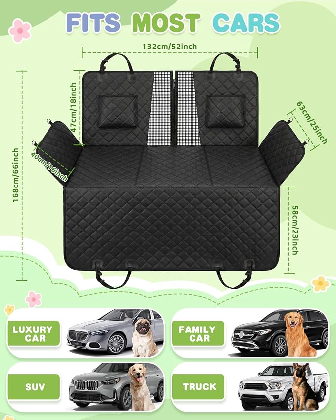 Pet Car Seat Protector — Black