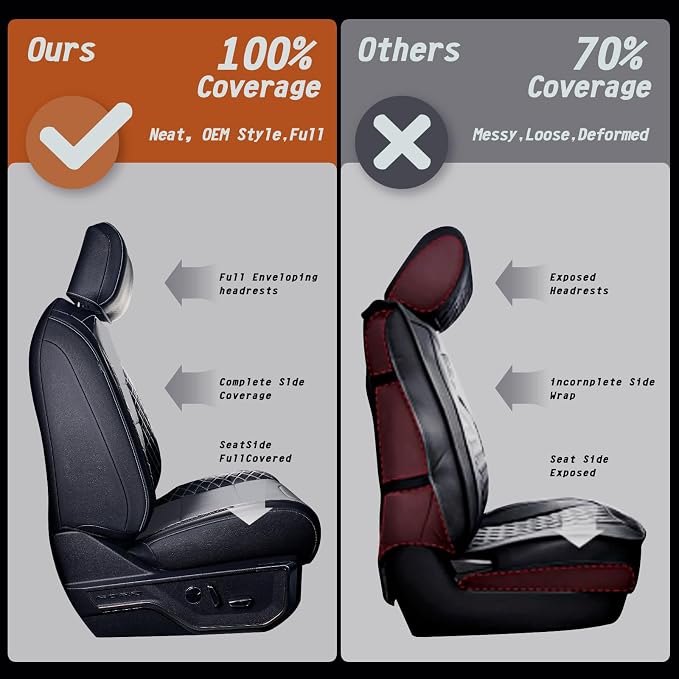 Seat Covers for Multiple Vehicles — Full Set — Black / Gray