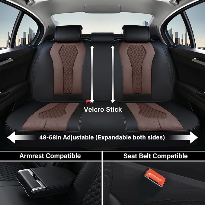 Universal Seat Covers — Full Set — Coffee