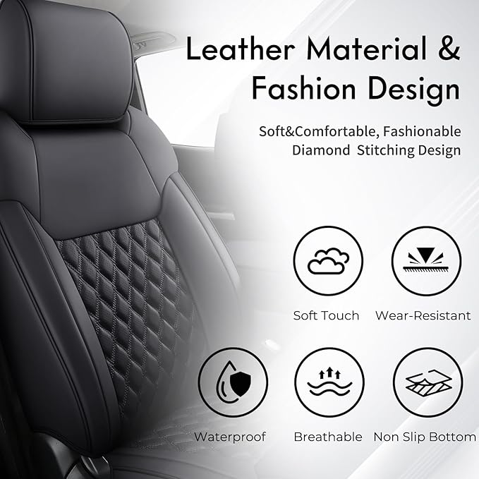Seat Covers for Toyota Tacoma — Front Seat — Black