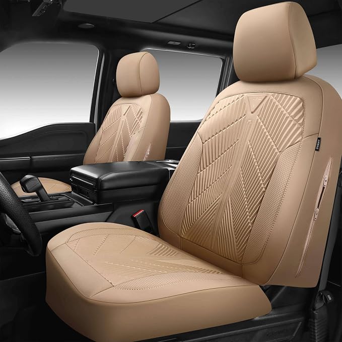 Universal Neoprene Seat Covers — Full Set — Beige