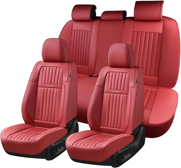 Universal Seat Covers — Full Set — Red