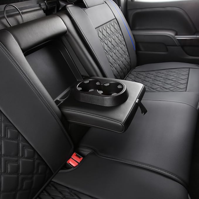 Seat Covers for Chevrolet Silverado / GMC Sierra — Full Set — Black / Blue