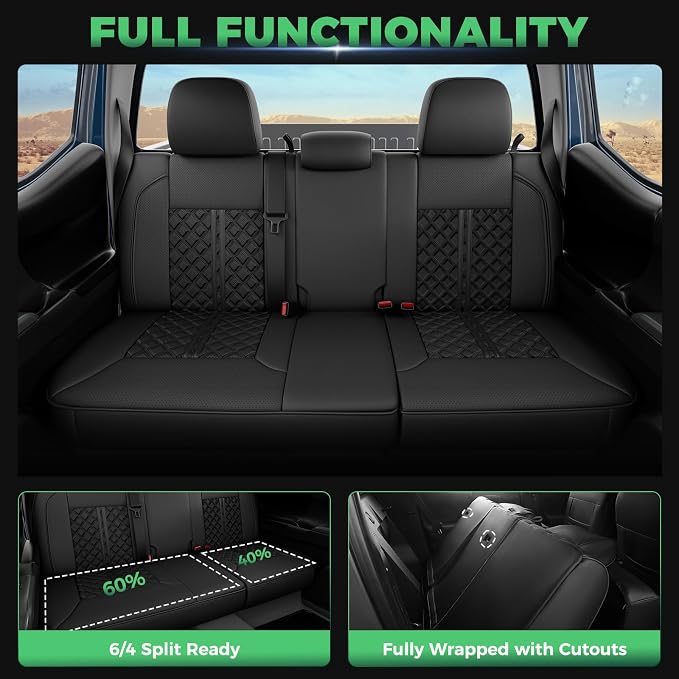 Seat Covers for Toyota Tacoma — Full Set — Black