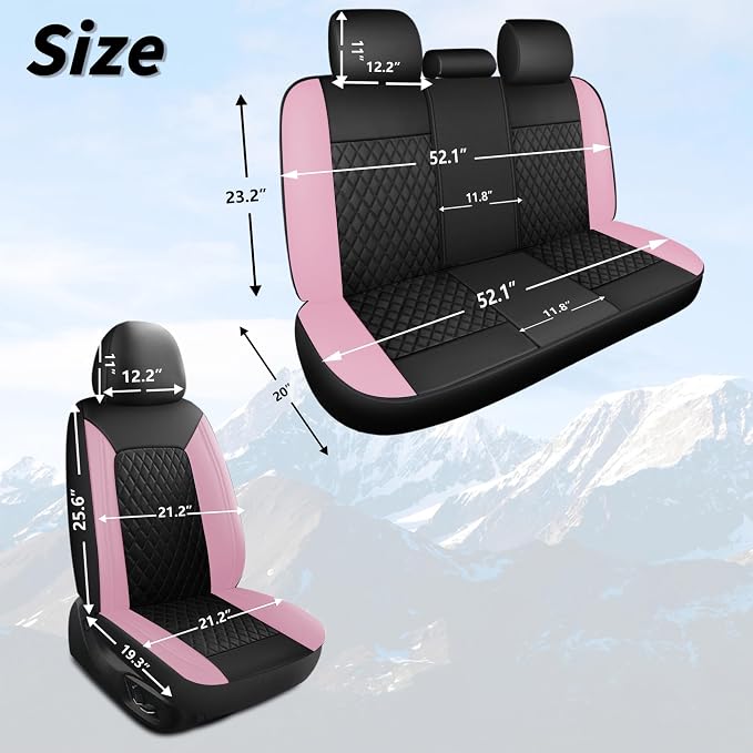 Universal Faux Leather Seat Covers — Front Seat