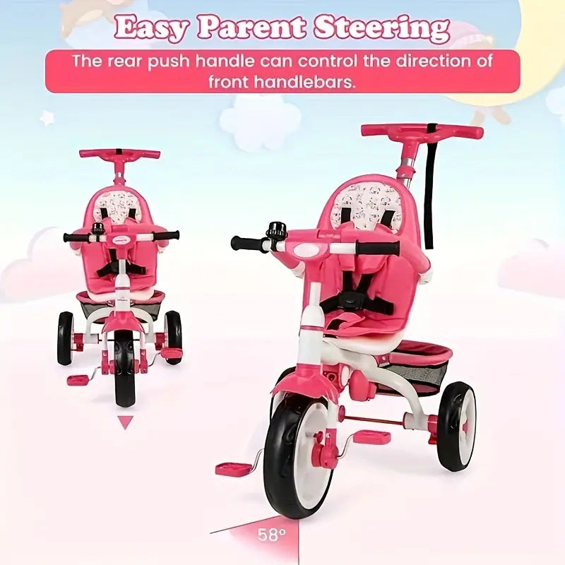 5-in-1 Convertible Tricycle Stroller with Canopy