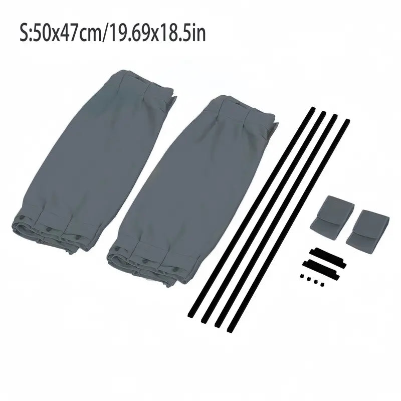 2pcs Universal Car Sun Shade Side Window Curtain Auto Foldable Uv Protection