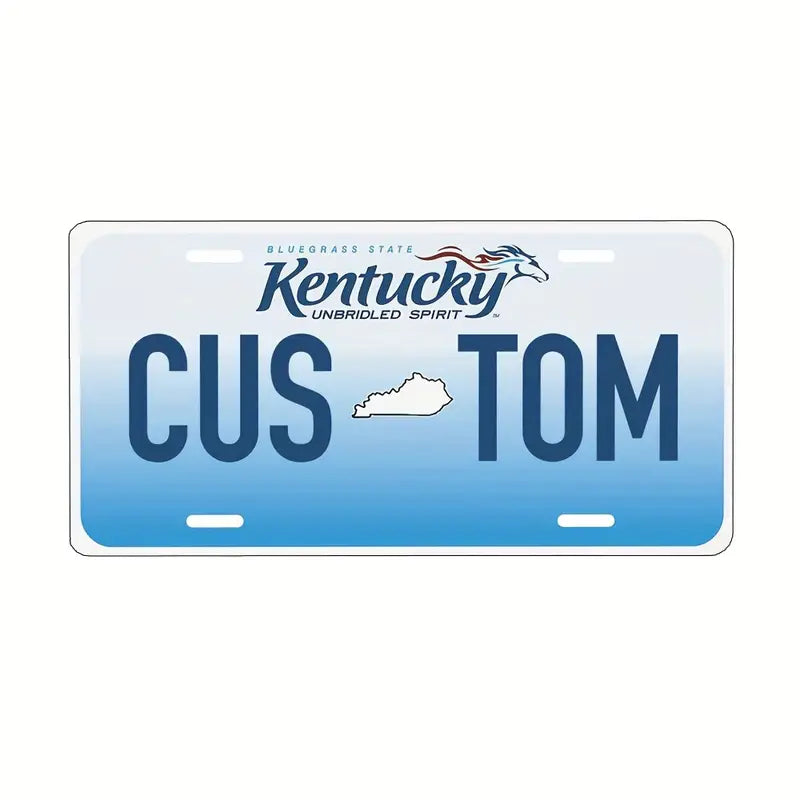 Vintage-Style Aluminum License Plate - Customizable Metal Car Tag Perfect for Front or Rear Display, 6x12 Inches Kentucky 6''x12'' 15cm*30cm 7b7a31be-89af-4ee5-a9e5-b7862ab352a3