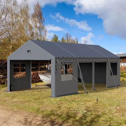 Carports Heavy Duty Carport Canopy with Side Roll 7b8e4f7f-0a6b-4949-be29-5137b467434e