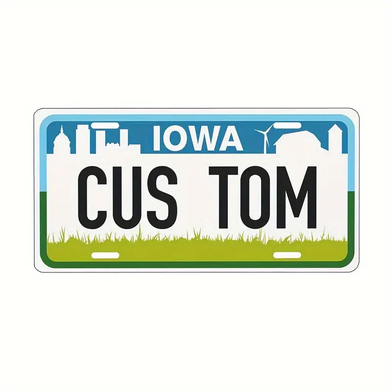 Vintage-Style Aluminum License Plate - Customizable Metal Car Tag Perfect for Front or Rear Display, 6x12 Inches Lowa 6''x12'' 15cm*30cm 7bce586a-eaa7-45e7-9a51-e90a5ccd6abe