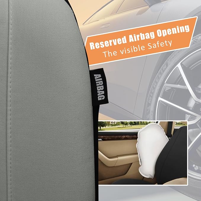 Universal Seat Covers — Front Seat — Gray