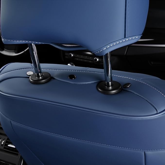 Universal Seat Covers — Full Set — Blue / White