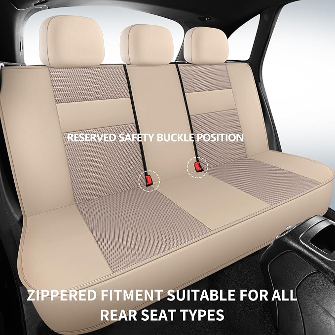 Universal Fabric Seat Covers — Beige