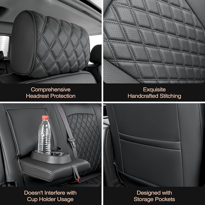 Seat Covers for Chevrolet Silverado / GMC Sierra — Full Set — Black