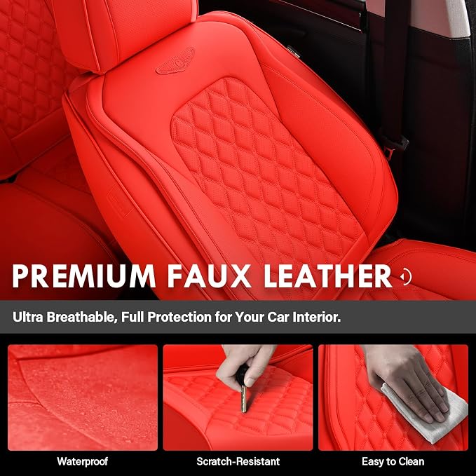 Universal Seat Covers — Front Seat — Red