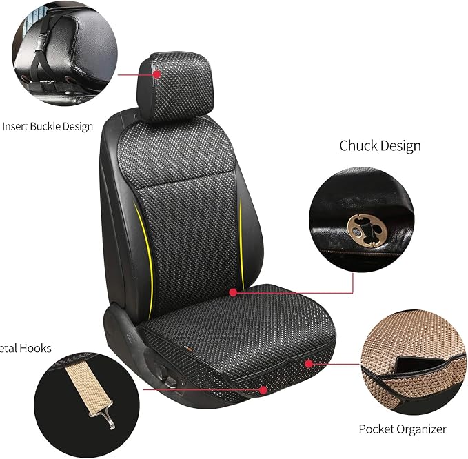 Universal Seat Covers — Front Seat — Black / Gray