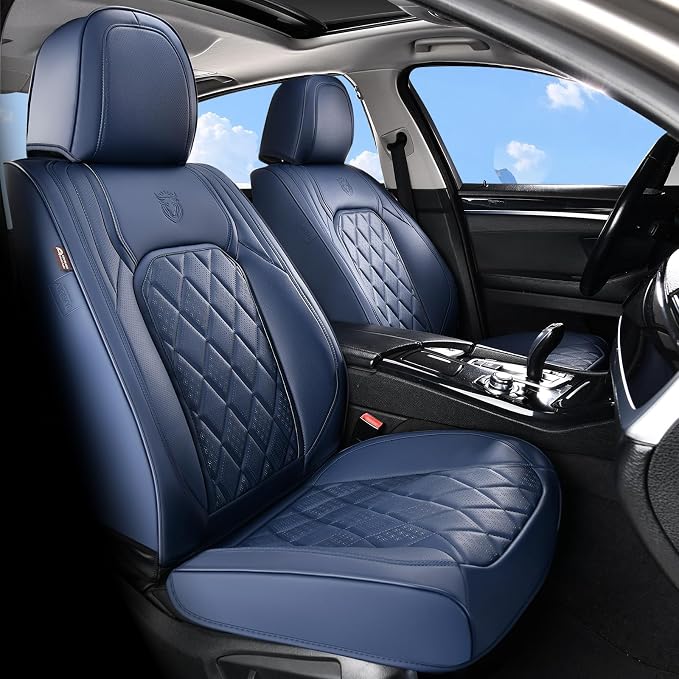 Universal Faux Leather Seat Covers — Full Set — Blue