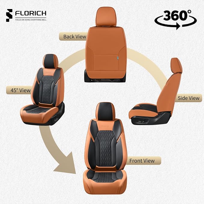 Universal Seat Covers — Front Seat — Brown / Black