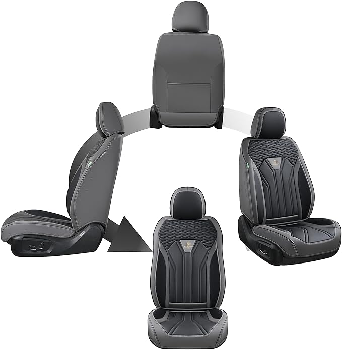 Universal Seat Covers — Gray / Black