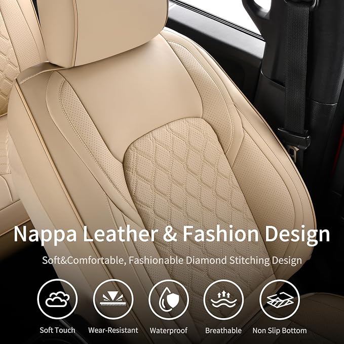 Seat Covers for Multiple Vehicles — Front Seat — Beige