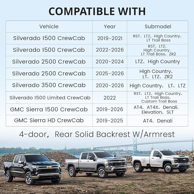 Neoprene Seat Covers for Chevrolet Silverado — Black