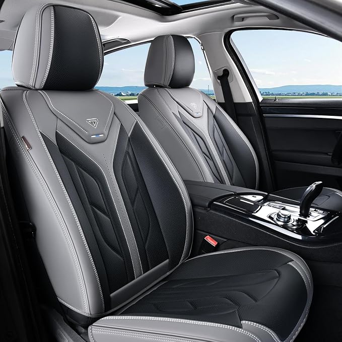 Universal Seat Covers — Full Set — Gray / Black