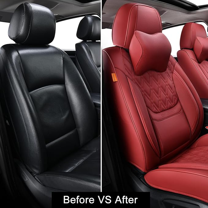 Universal Seat Covers — Front Seat — Red
