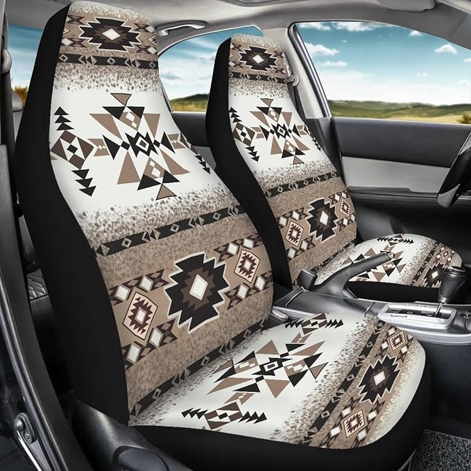 Universal Seat Covers — Front Seat — Brown