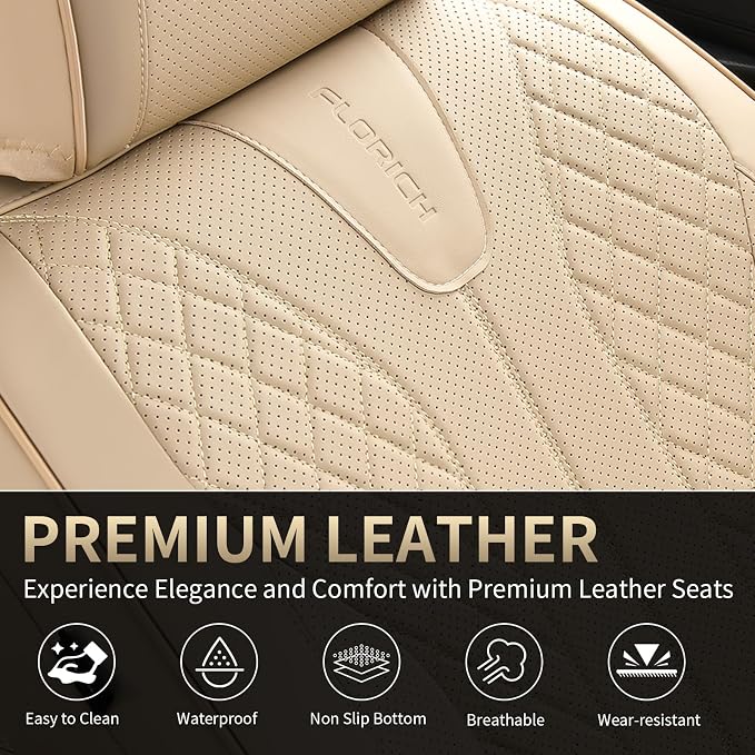 Universal Seat Covers — Full Set — Beige