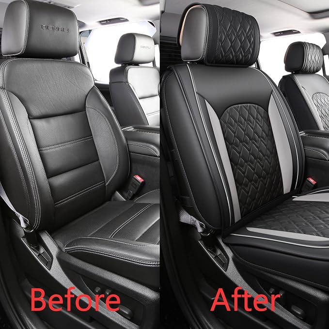 Seat Covers for Chevrolet Silverado / GMC Sierra — Front Seat — Black / Gray