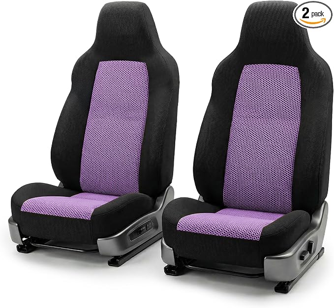 Universal Fabric Seat Covers — Front Seat — Purple