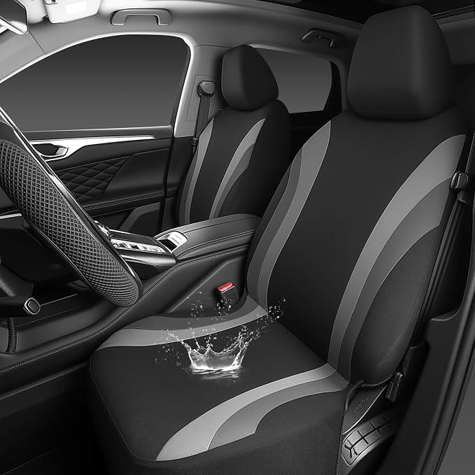 Universal Seat Covers — Front Seat — Gray / Black