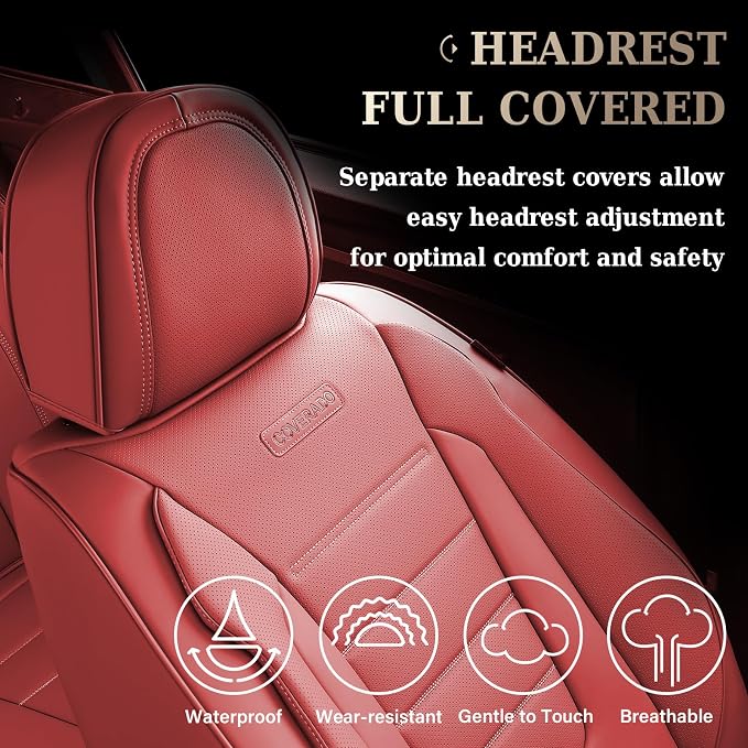 Universal Seat Covers — Front Seat — Red