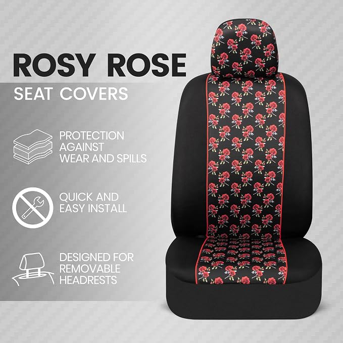 Car Seat Covers — Front Seat — Red