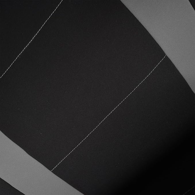 Fabric Car Seat Covers — Full Set — Black / Gray