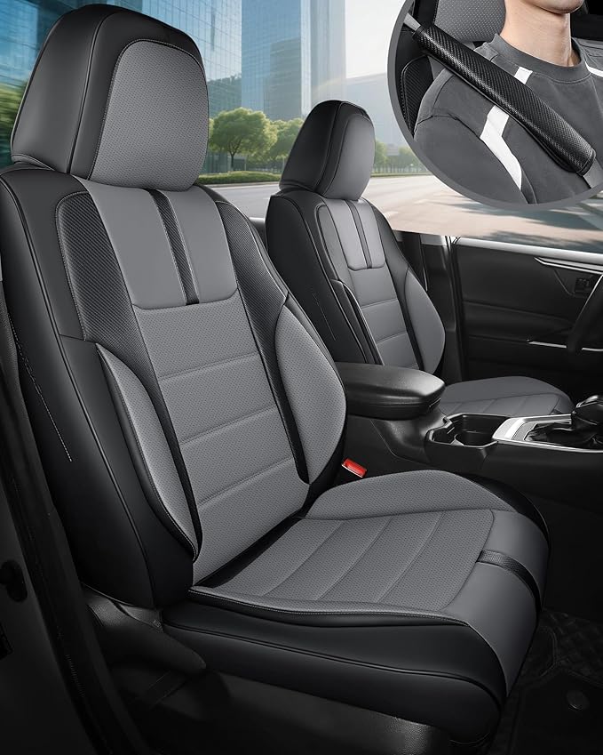 Universal Faux Leather Seat Covers — Front Seat