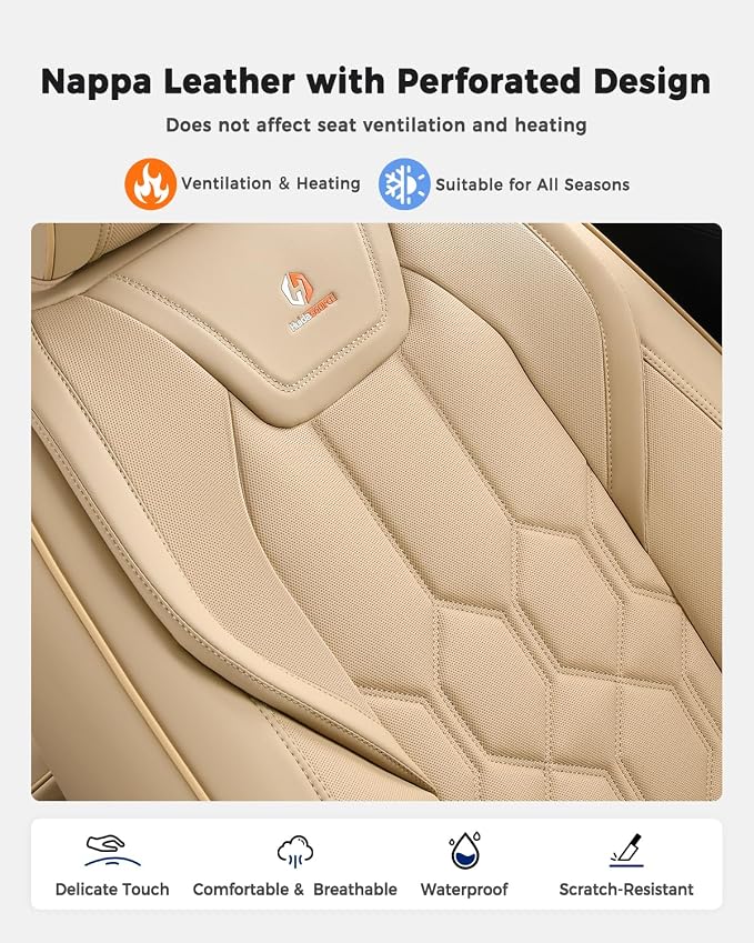 Universal Seat Covers — Full Set — Beige