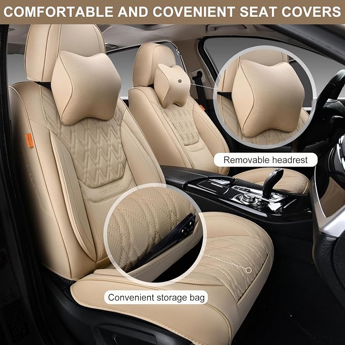 Universal Seat Covers — Full Set — Beige