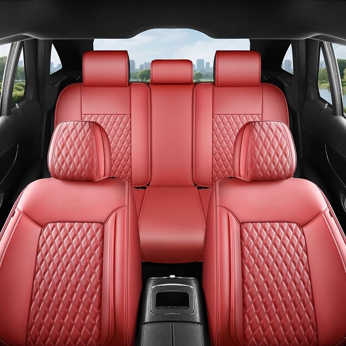 Universal Seat Covers — Full Set — Red