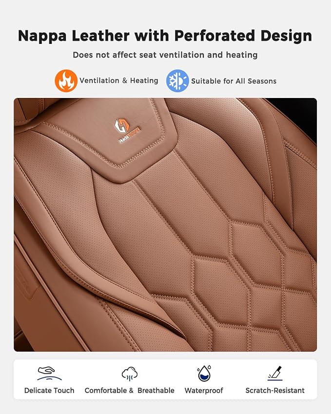 Universal Seat Covers — Full Set — Brown