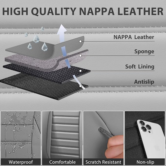 Universal Seat Covers — Front Seat — Gray