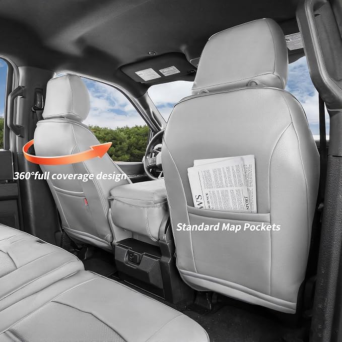 Seat Covers for Multiple Vehicles — Full Set — Gray