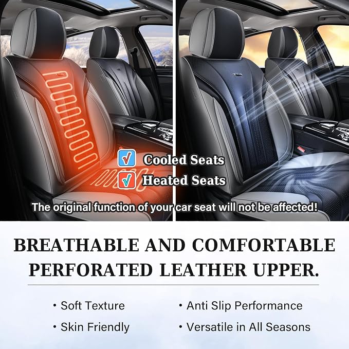 Universal Seat Covers — Full Set — Gray / Black