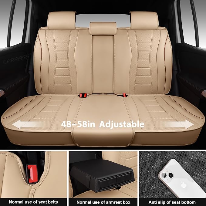 Universal Seat Covers — Full Set — Beige