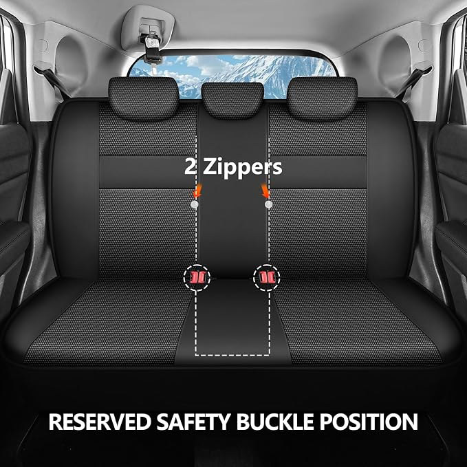 Universal Fabric Seat Covers — Black
