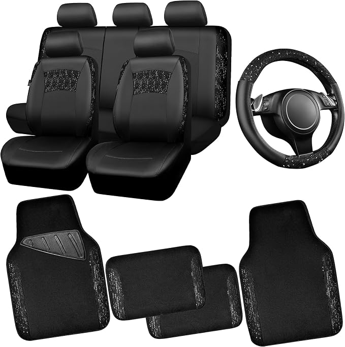 Universal Seat Covers — Full Set — Black
