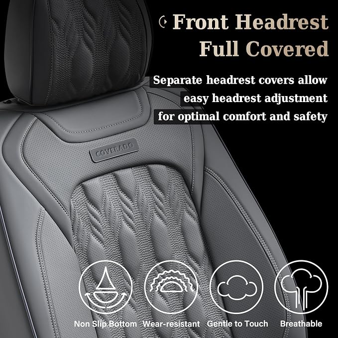 Universal Seat Covers — Full Set — Gray