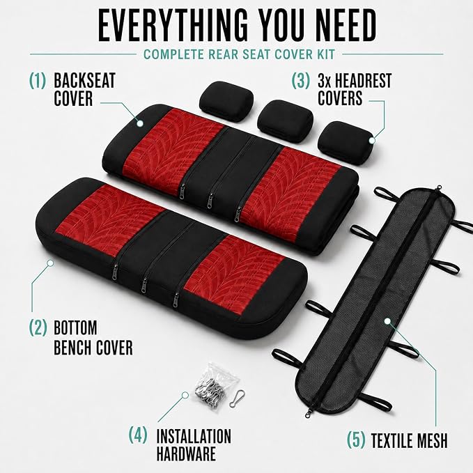 Universal Seat Covers — Red